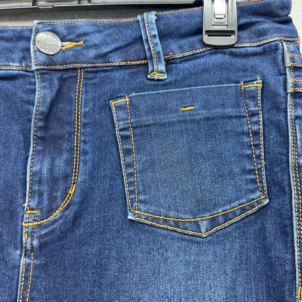 Free People Jeans Women's 28 (6) Blue Skinny Ankle Patch Pocket Preppy Normcore - Picture 7 of 14